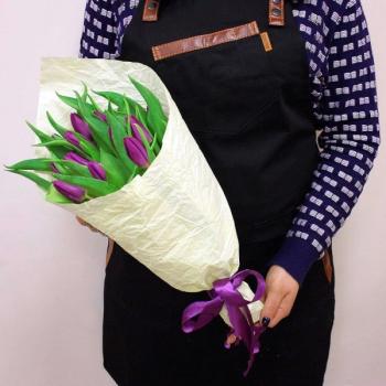 Букет Фиолетовый тюльпан 15 шт articul: 167160