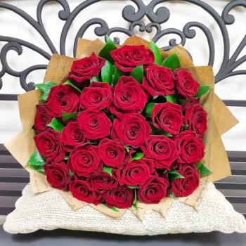 Букет 25 красных роз (артикул букета - 163800)