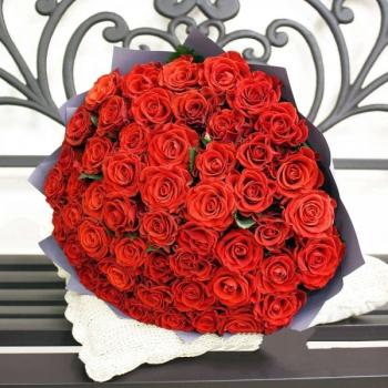 Букет Красная роза Эквадор 51 шт код товара   166824