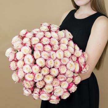 Розы красно-белые 101 шт. (40 см)